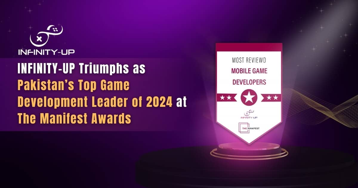 INFINITY-UP Wins Top Game Development Leader of 2024 at The Manifest Awards. INFINITY-UP is a trusted leaders for mobile game development.