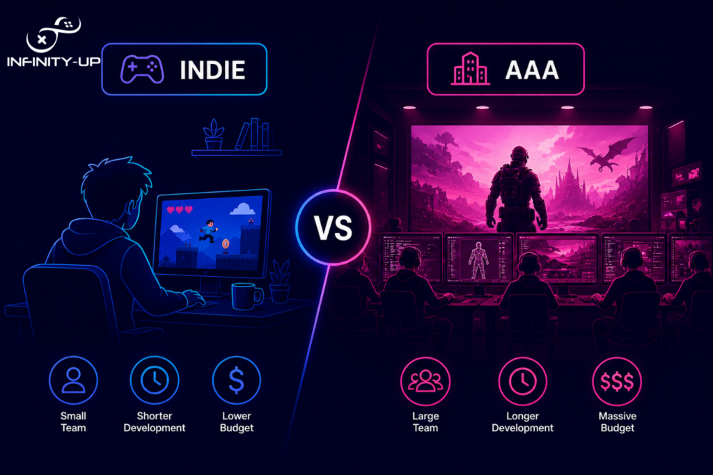 How Indie Game Development Differs from AAA Game Development